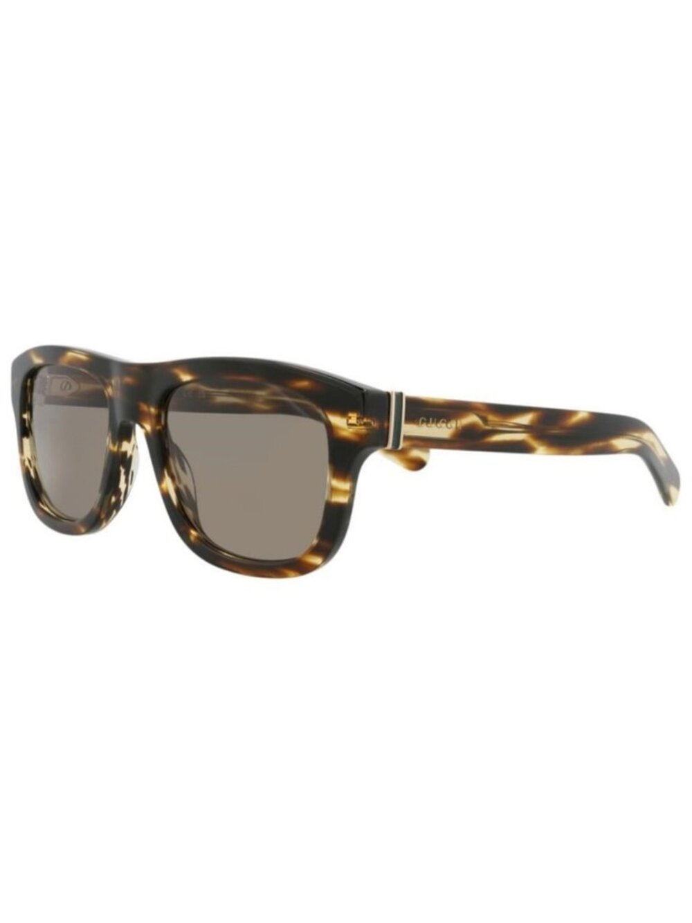 New Gucci Mens Square/Rectangle Havana Havana Brown Fashion Designer Sunglasses